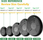 40 Pack 4 Inch Plant Saucer, Black Plant Saucers for Indoors No Holes, Plastic Plant Saucer for Plant Pots Plant Water Catcher Tray, Small Flower Pot Saucers Bulk Plant Drip Trays for Potted Plants