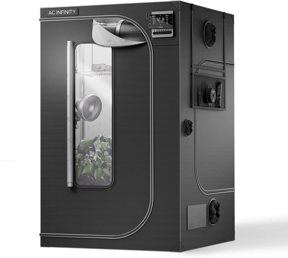 AC Infinity CLOUDLAB 866, Advance Grow Tent 5x5, Thickest 1" Poles, 2000D Mylar Canvas, Lab-Tested Highest Reflectivity, Largest Zipper Window, Controller Mount Plate, 60" x 60" x 80" Indoor Growing