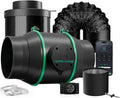 MARS HYDRO 2025 New Version iFresh 6 Inch Smart Inline Fan Combo, with Variable Speed Controller, for Heating Cooling Booster, Grow Tents