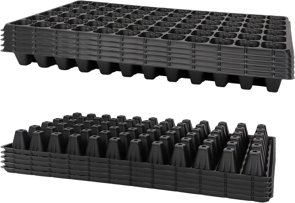 72 Cell Seed Trays, Thick Durable 72 Cell Plug Tray Seedling Plastic Nursery Tray for 1020 Flat Germination (10-Pack, 21"×11", 1.81" Height, Low)