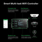 VIVOSUN Smart Air Filtration PRO T4 Kit 4", AeroZesh T4 Inline Duct Fan w/GrowHub E42A Temp. Humidity WiFi-Controller, Carbon Filter & Ducting, Cooling & Ventilation System for Grow Tent, Hydroponics