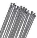 XINGO 100PCS Cable Zip Ties Heavy Duty, Premium Nylon Plastic Wire Ties with 50 Pounds Tensile Strength, Self-Locking Black Nylon Zip Ties for Indoor and Outdoor (14 inch, Silver)