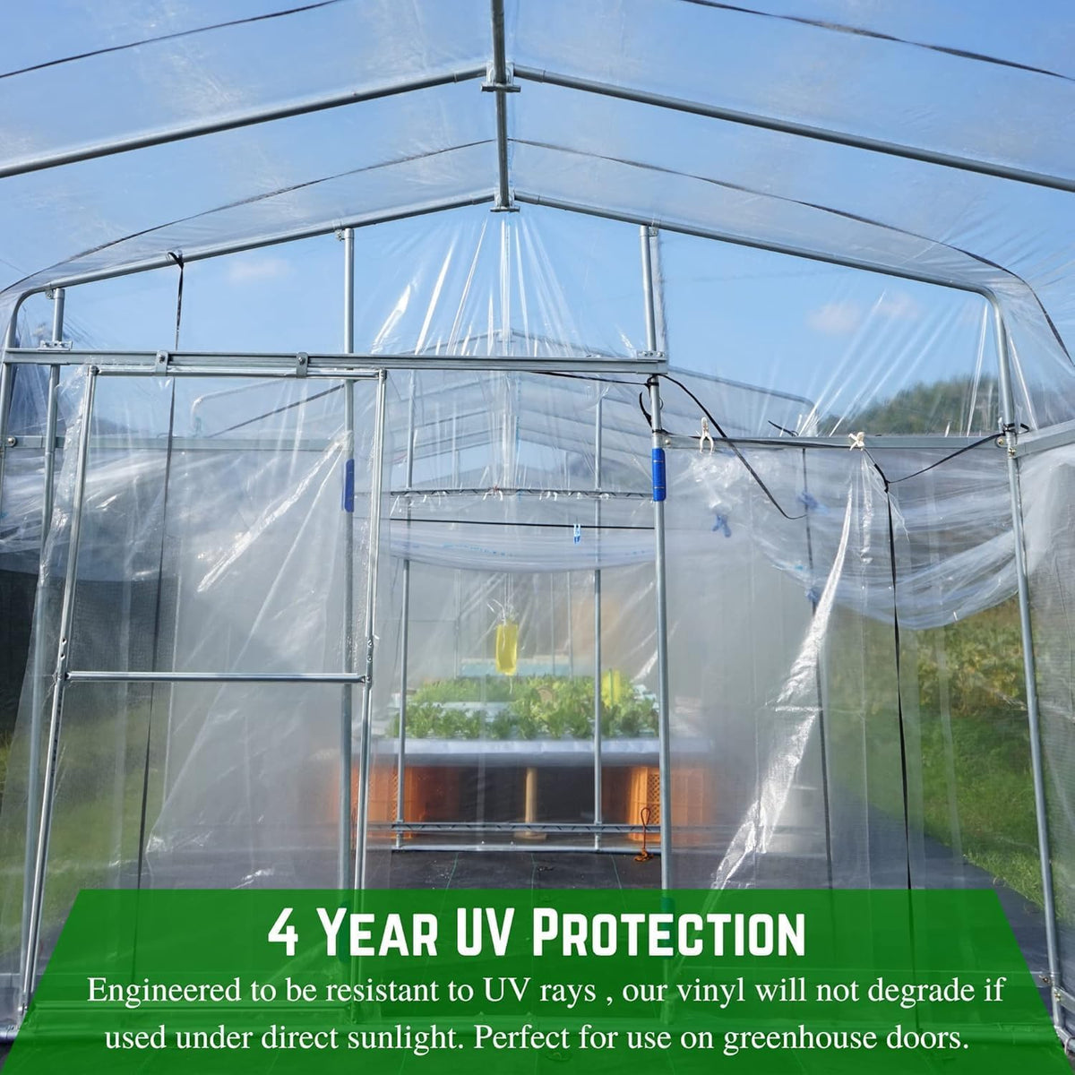 Farm Plastic Supply - Window Covering - 15 Mil - Window Covering, Window Cover, Porch Cover, Porch Screen, Storm Window, Plastic Cover (4.5' x 40')