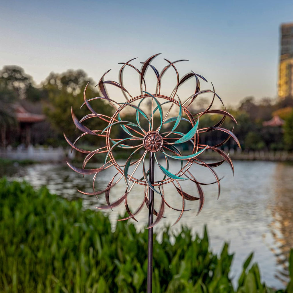 Stargarden Wind Spinners Outdoor Metal Large 360 Degrees Kinetic Wind Sculptures& Spinners Yard Art Outdoor Garden Decor