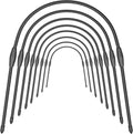 FOTMISHU 8pcs Garden Hoops for Raised Beds, 23.6" x 25.6“ Greenhouse Hoops for Cover Garden Netting, Rust-Free Garden Tunnel, Reuseable Gardening Supplies for Plants (8pcs M- 23.6" x 25.6“)