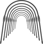 FOTMISHU 8pcs Garden Hoops for Raised Beds, 23.6" x 25.6“ Greenhouse Hoops for Cover Garden Netting, Rust-Free Garden Tunnel, Reuseable Gardening Supplies for Plants (8pcs M- 23.6" x 25.6“)
