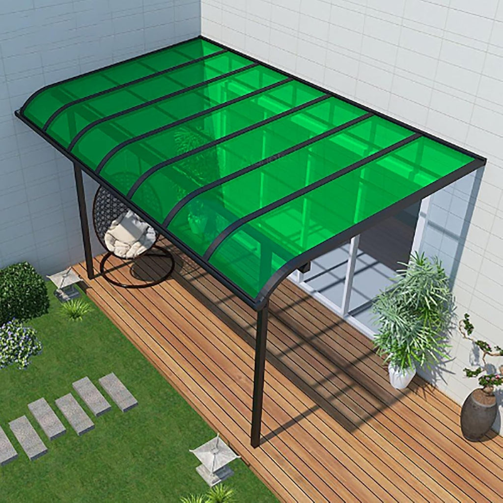 Daylighting Roof Panels Outdoor Sunshade Canopy Panels Greenhouse Panels Not Easy to Deform Easy to Assemble for Outdoor Shed Panels.(Green,5.1x9.8ft)