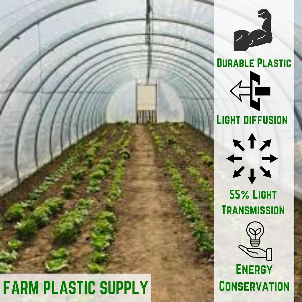 Farm Plastic Supply - Protective Clear Overwintering Plastic Film - Overwintering Film, 6 Mil Clear Plastic Film, Greenhouse Plastic, Durable Plastic Sheeting (6 Mil 40' x 100')