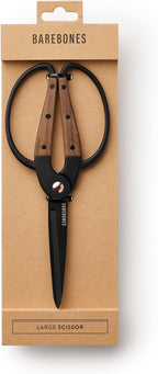 Barebones Garden Scissors - Walnut Scissors - Garden Supplies and Indoor Plant Accessories - Plant Shears with Wide Handles - Comfortable Fit Hand Pruners (Large)