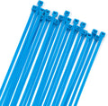 XINGO 100PCS Cable Zip Ties Heavy Duty, Premium Nylon Plastic Wire Ties with 50 Pounds Tensile Strength, Self-Locking Black Nylon Zip Ties for Indoor and Outdoor (12 inch, Blue)