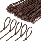 6 Inch Brown Zip Tie 1000 PCS, 18 Lbs - Small to Medium Zip Tie, Nylon PA66 UV Resistant Cable Tie for Indoor and Outdoor Use - Ideal for bundling and securing objects