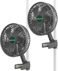 MARS HYDRO Updated 2-Pack M6 Grow Tent Fan, A powerful Oscillating Clip Fan with Low Noise for Hydroponic Plants and Ventilation Circulation with convenient APP/WiFi Control.