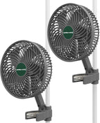 MARS HYDRO Updated 2-Pack M6 Grow Tent Fan, A powerful Oscillating Clip Fan with Low Noise for Hydroponic Plants and Ventilation Circulation with convenient APP/WiFi Control.