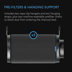 AC Infinity Air Carbon Filter 6" with Premium Australian Virgin Charcoal, for Inline Duct Fan, Odor Control, Hydroponics, Grow Rooms