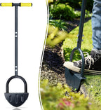 Colwelt Saw-Tooth Edger Lawn Tool, Half Moon Lawn Edger with T-Grip, Sidewalk Grass Long Handled Step Edger, 38-Inch