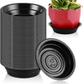 40 Pack 4 Inch Plant Saucer, Black Plant Saucers for Indoors No Holes, Plastic Plant Saucer for Plant Pots Plant Water Catcher Tray, Small Flower Pot Saucers Bulk Plant Drip Trays for Potted Plants