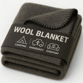 Wool Camping Blanket – 70% Wool Heavy-Duty Military Style Throw, Warm & Washable, Fire Retardant Cover for Emergency, Survival & Outdoor Use – Perfect for Camping, Car, Home & Hiking, Grey 62x84