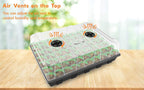Gardzen Seed Starter Tray, 5 Pack Smiling Face Plant Germination Trays with Total 350-Cell, Seed Starter Kit with Humidity Vented Domes and Bases for Starting Vegetable Flower Herb Seeds 18" x 14"