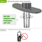 Dolibest Bulb Planter Tool w/Soft Grip, Grass Plugger Tool w/Stainless Steel Sharp Serrations, Depth Adjust Pre-Assembled Sod Plugger w/Centre Auto Dump Design for Lawn Planting Bulbs and Grass Repair
