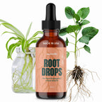 Root Drops - Liquid Rooting Hormone | Fast Propagation, Stronger Roots, Less Shock | Works in Water, Soil, Leca, Moss | for All Indoor Houseplants Like Pothos, Monstera, Philodendron (4 oz)