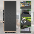 SEAL 4 x 10 Ft Premium Garage Floor Mat, Solid 2.8mm Thickened Black Commercial Grade Heavy Duty Parking Mat for Garage Floor, Golf Cart, Water/Stain Resistant Floor Runner (Embossed Diamond Plate)