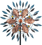 Stargarden Large Wind Spinners Outdoor, 23 Inch Metal Wind Spinner, Double Kinetic Wind Sculptures & Spinners, Waterproof Pinwheels Outdoor Decoration for Patio, Lawn, Garden, Porch Decor