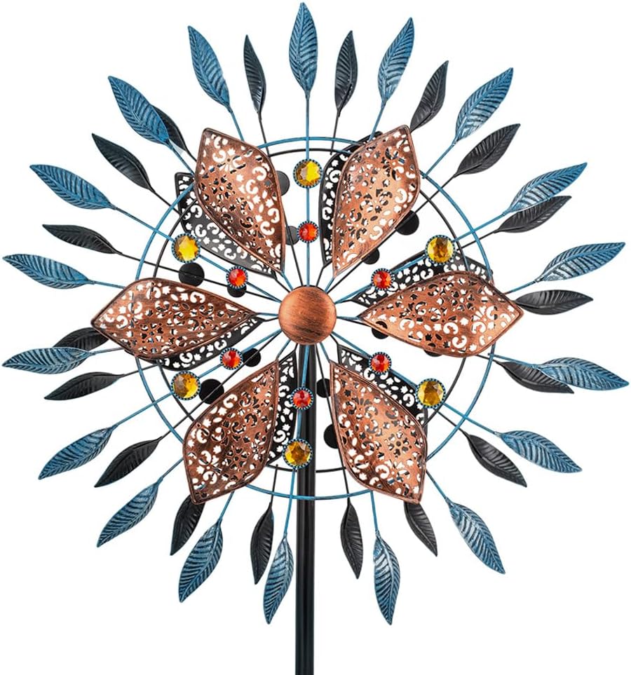 Stargarden Large Wind Spinners Outdoor, 23 Inch Metal Wind Spinner, Double Kinetic Wind Sculptures & Spinners, Waterproof Pinwheels Outdoor Decoration for Patio, Lawn, Garden, Porch Decor