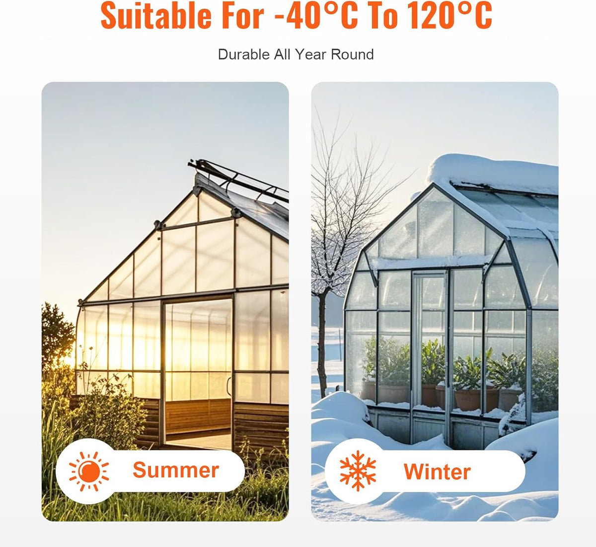 VEVOR 12 Pack Polycarbonate Greenhouse Panels, 2' X 4' X 0.24'' Roof Panels Sheets, Waterproof UV Protected Corrugated Plastic Roofing, Impact Resistance Clear Roofing Sheets for Greenhouse/Garden