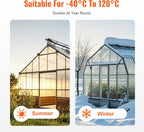 VEVOR 5 Pack Polycarbonate Greenhouse Panels, 2' X 4' X 0.32'' Roof Panels Sheets, Waterproof UV Protected Corrugated Plastic Roofing, Impact Resistance Clear Roofing Sheets for Greenhouse/Garden