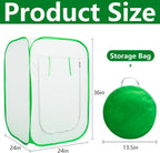 24 x 24 x 36 Inch Pop Up Winter Frost Plant Cover, Gardening Plants Freeze Protection Tent, Warm Plant Protector Enclosure for Snow Frost Protection Indoor & Outdoor