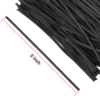 300 pcs 5 inches Black Plastic Twist Ties, Cable Ties, for Bags, Gardening Tools