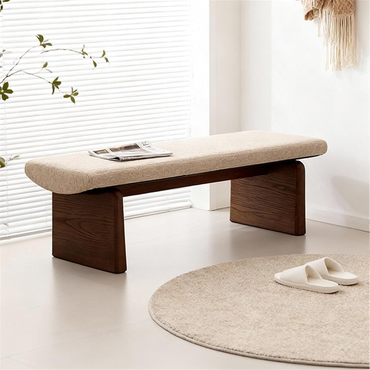 Modern Wooden Sofa Bedroom Bed end Bench Hotel Leisure Entryway(XXXX-Large)