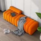 Modern Long Bench with Backrest for Changing Shoes Bedroom Bed end Walk-in Closet Rest Area Entryway(XXX-Large)