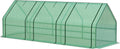 Aoodor 9 x 3 x 3 ft Mini Greenhouse with 3 Zipper Doors, Water-Resistant, UV-Protected for Flowers, Vegetables, and Herbs, Green