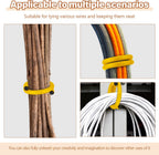 20 Pcs 17 Inch EVA Foam Twist Rubber Ties Reusable Bendable Cable Tie Straps Flexible Heavy Duty Twisty Ties for Organizing Cords Bundling (Yellow)