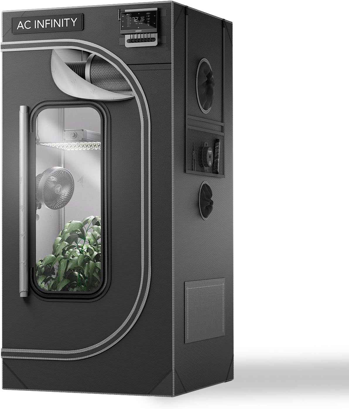AC Infinity CLOUDLAB 632, Advance Grow Tent 3x2, Thickest 1" Poles, 2000D Mylar Canvas, Lab-Tested Highest Reflectivity, Largest Zipper Window, Controller Mount Plate, 36" x 24" x 72" Indoor Growing
