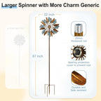Solar Wind Spinners 87 Inch Extra Large Metal for Yard, Garden Decor Yard Art Windmills for Outdoor