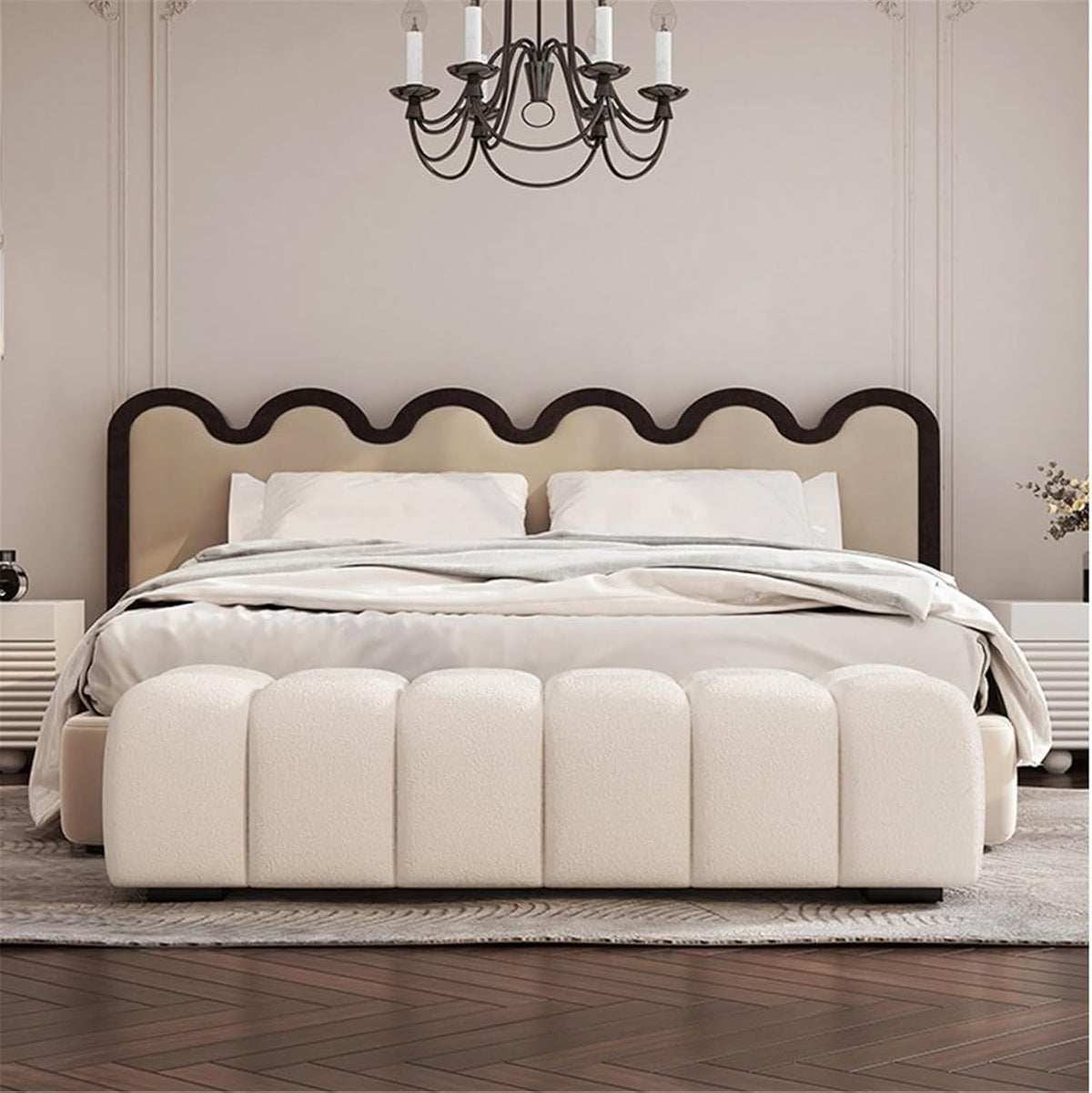 Modern Fabric Bed end Bench Long Bedroom Tatami Mat Dressing Room Sofa Wooden Shoe Changing Stool Entryway(XXL)