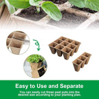 10 Pack Seedling Starter Trays - 120 Cells,Biodegradable Seed Starter Trays for Seedlings,Eco-Friendly Peat Pots