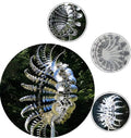 Unique and Magical Metal Windmill, 3D Wind Powered Kinetic Sculpture, Wind Spinner Solar, Wind Spinners for Yard and Garden, Windmill Catchers Outdoor Patio Decoration