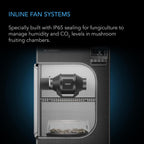 AC Infinity CLOUDLINE H4, Quiet 4” Inline Duct Fan with Speed Controller, Humidity Proof IP65-Rated Ventilation Exhaust Fan in Grow Tents, Mushroom Fruiting Chambers for Propagation and Fungiculture