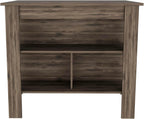 Kitchen Island with Four Legs and Three Shelves - Dark Brown | Three shelves and four legs for stable support and ample storage