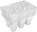 Gardzen 30 Pack 6-Cell Seed Starting Tray for Seedlings, Plant Starter Trays with Drainage Holes for Seed Germination, 5.4x3.7 inches, Clear