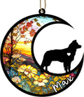 Personalized Dog Memorial, Custom Name Border Collie Dog Christmas Ornament with Name, Custom Breeds, Pet Loss Light Catcher, Gifts for Lovers Loss of Pet Sympathy on Mothers Day Christmas