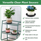 40 Pack 4 Inch Plant Saucer, Black Plant Saucers for Indoors No Holes, Plastic Plant Saucer for Plant Pots Plant Water Catcher Tray, Small Flower Pot Saucers Bulk Plant Drip Trays for Potted Plants