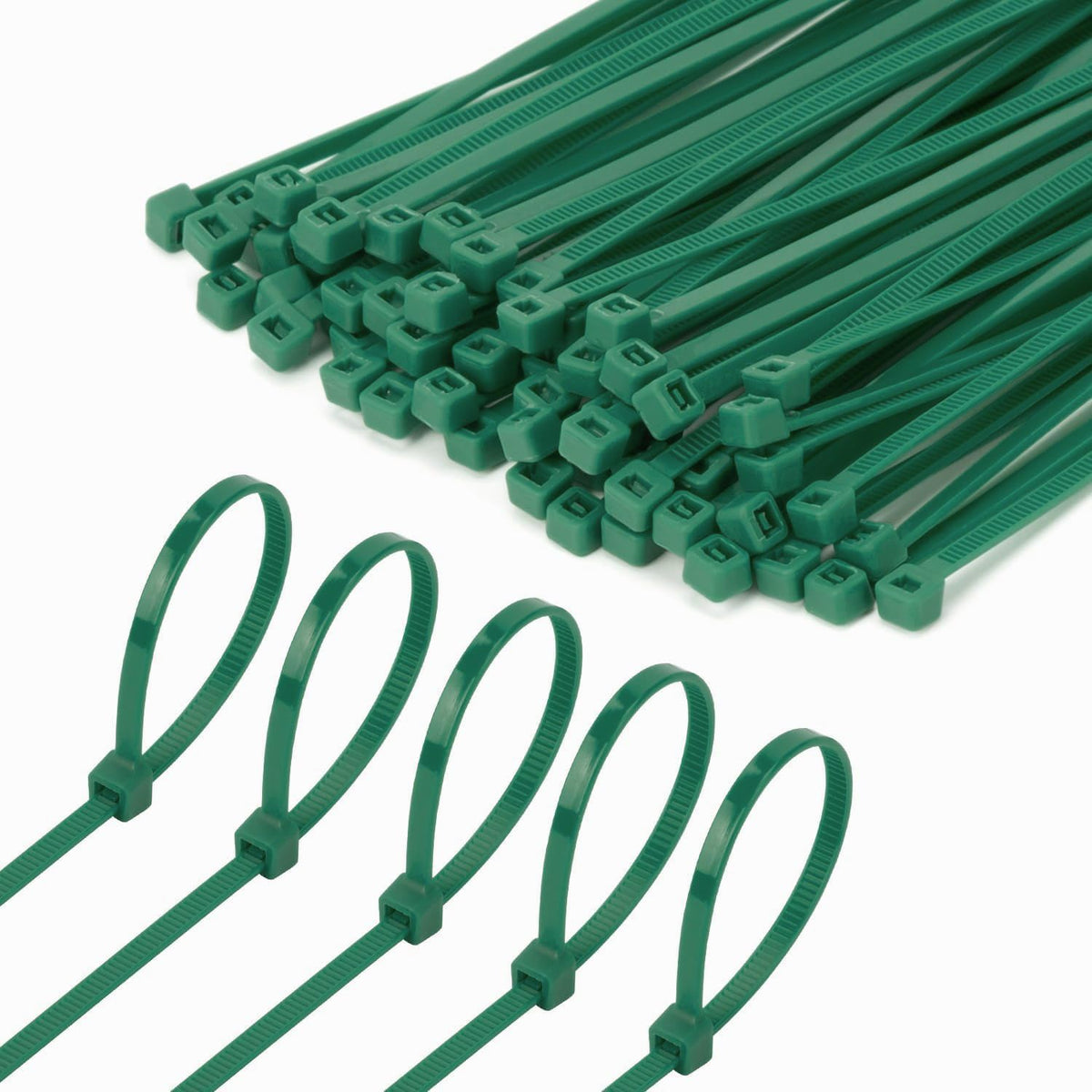 8 Inch Garden Green Zip Tie 1000 PCS, 40 Lbs - Small to Medium Zip Tie, Nylon PA66 UV Resistant Cable Tie Heavy Duty for Indoor and Outdoor Use - Ideal for bundling and securing objects
