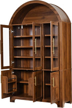 Merax 73'' Tall Farmhouse Arched Kitchen Pantry Cabinet