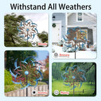 Stargarden Large Wind Spinners Outdoor, 23 Inch Kinetic Wind Spinner, Hollow-Out Metal Wind Sculptures & Spinners, Double-Side Windmill for Patio, Lawn, Garden Decor