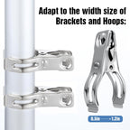 Upgraded 200 PCS Garden Clips, Greenhouse Clamps 100% Stainless Steel Heavy Duty Greenhuose Clips for Netting - Strong Grip to Hold Down Shade Cloth or Plant Cover on Garden Greenhouse Hoops