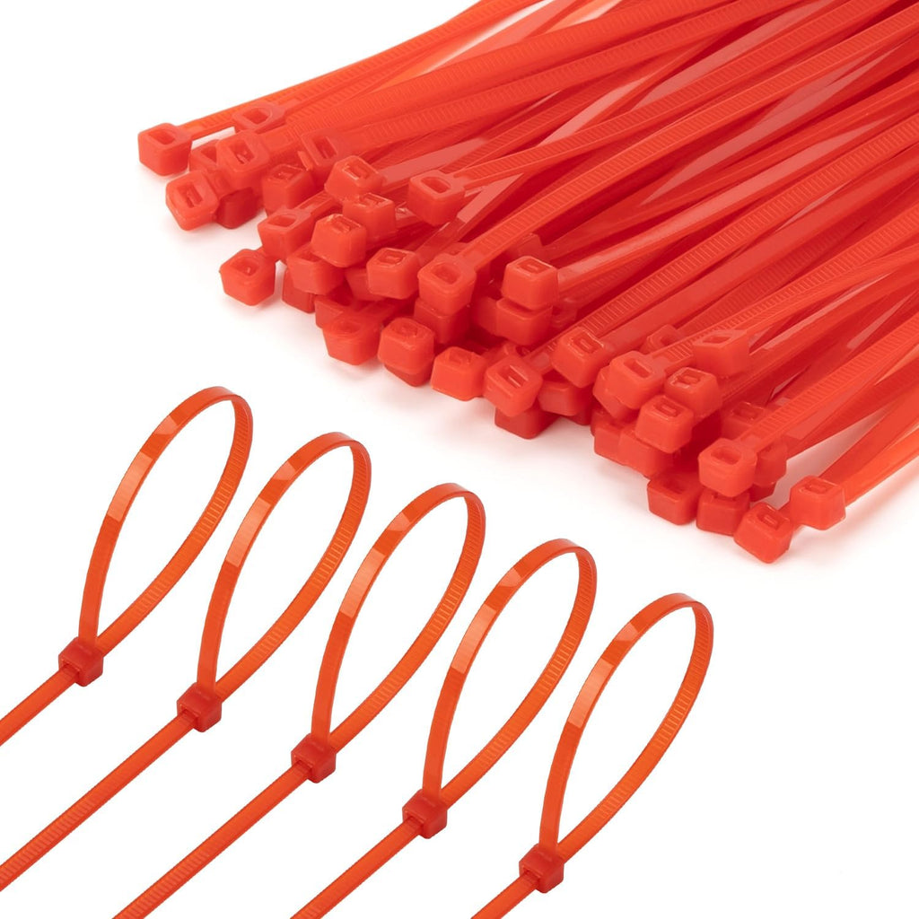 8 Inch Red Zip Tie 1000 PCS, 40 Lbs - Small to Medium Zip Tie, Nylon PA66 UV Resistant Cable Tie Heavy Duty for Indoor and Outdoor Use - Ideal for bundling and securing objects